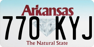 AR license plate 770KYJ