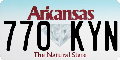 AR license plate 770KYN