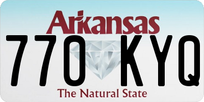 AR license plate 770KYQ