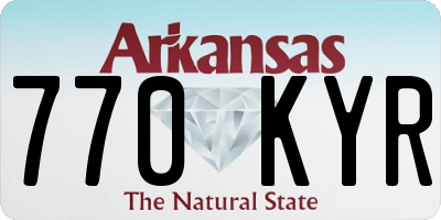 AR license plate 770KYR
