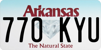 AR license plate 770KYU
