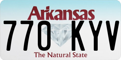 AR license plate 770KYV