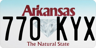 AR license plate 770KYX