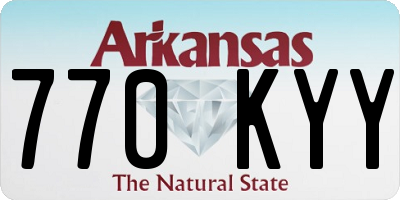 AR license plate 770KYY