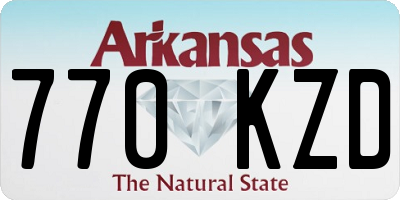 AR license plate 770KZD