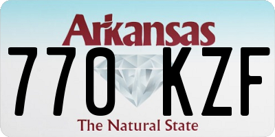 AR license plate 770KZF