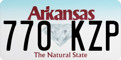 AR license plate 770KZP