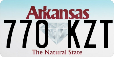 AR license plate 770KZT