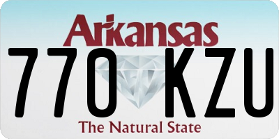 AR license plate 770KZU