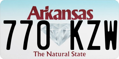 AR license plate 770KZW