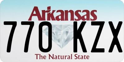 AR license plate 770KZX