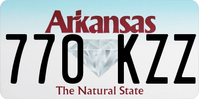 AR license plate 770KZZ