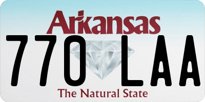 AR license plate 770LAA