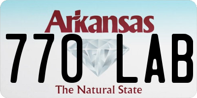 AR license plate 770LAB