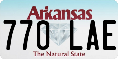 AR license plate 770LAE