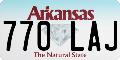 AR license plate 770LAJ