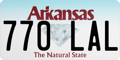 AR license plate 770LAL