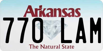 AR license plate 770LAM