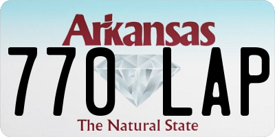 AR license plate 770LAP