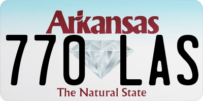 AR license plate 770LAS