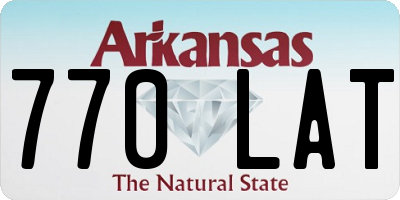 AR license plate 770LAT