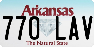 AR license plate 770LAV