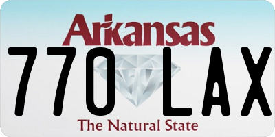 AR license plate 770LAX