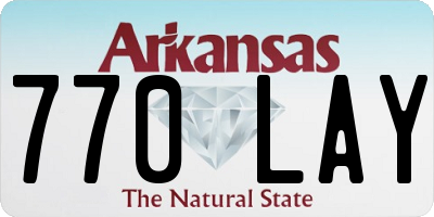 AR license plate 770LAY