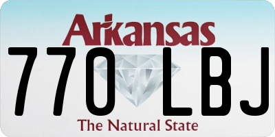 AR license plate 770LBJ