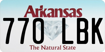 AR license plate 770LBK