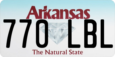 AR license plate 770LBL