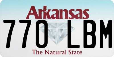 AR license plate 770LBM