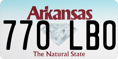 AR license plate 770LBO