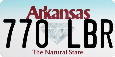 AR license plate 770LBR