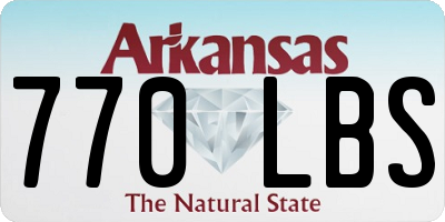 AR license plate 770LBS