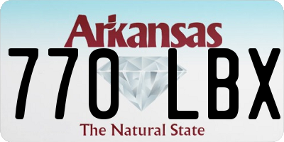 AR license plate 770LBX