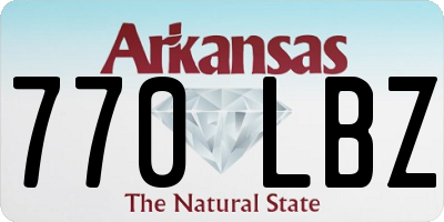 AR license plate 770LBZ