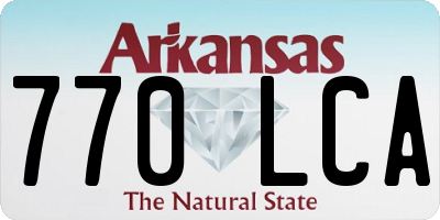 AR license plate 770LCA