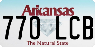 AR license plate 770LCB
