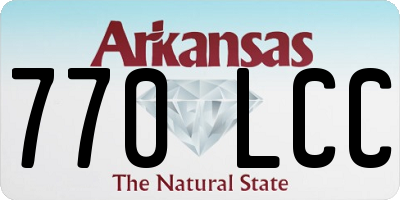 AR license plate 770LCC