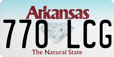 AR license plate 770LCG