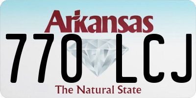 AR license plate 770LCJ
