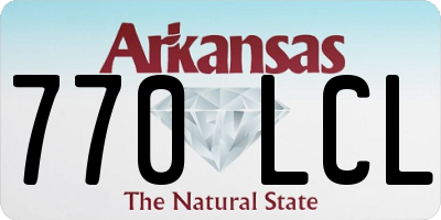 AR license plate 770LCL