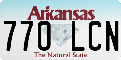 AR license plate 770LCN