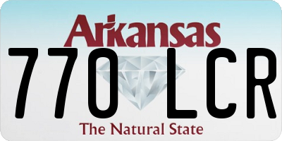 AR license plate 770LCR
