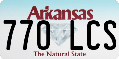 AR license plate 770LCS