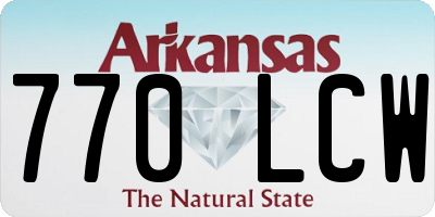 AR license plate 770LCW