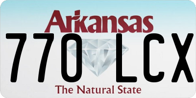 AR license plate 770LCX