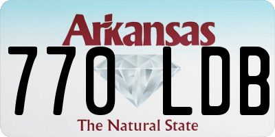 AR license plate 770LDB