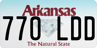 AR license plate 770LDD